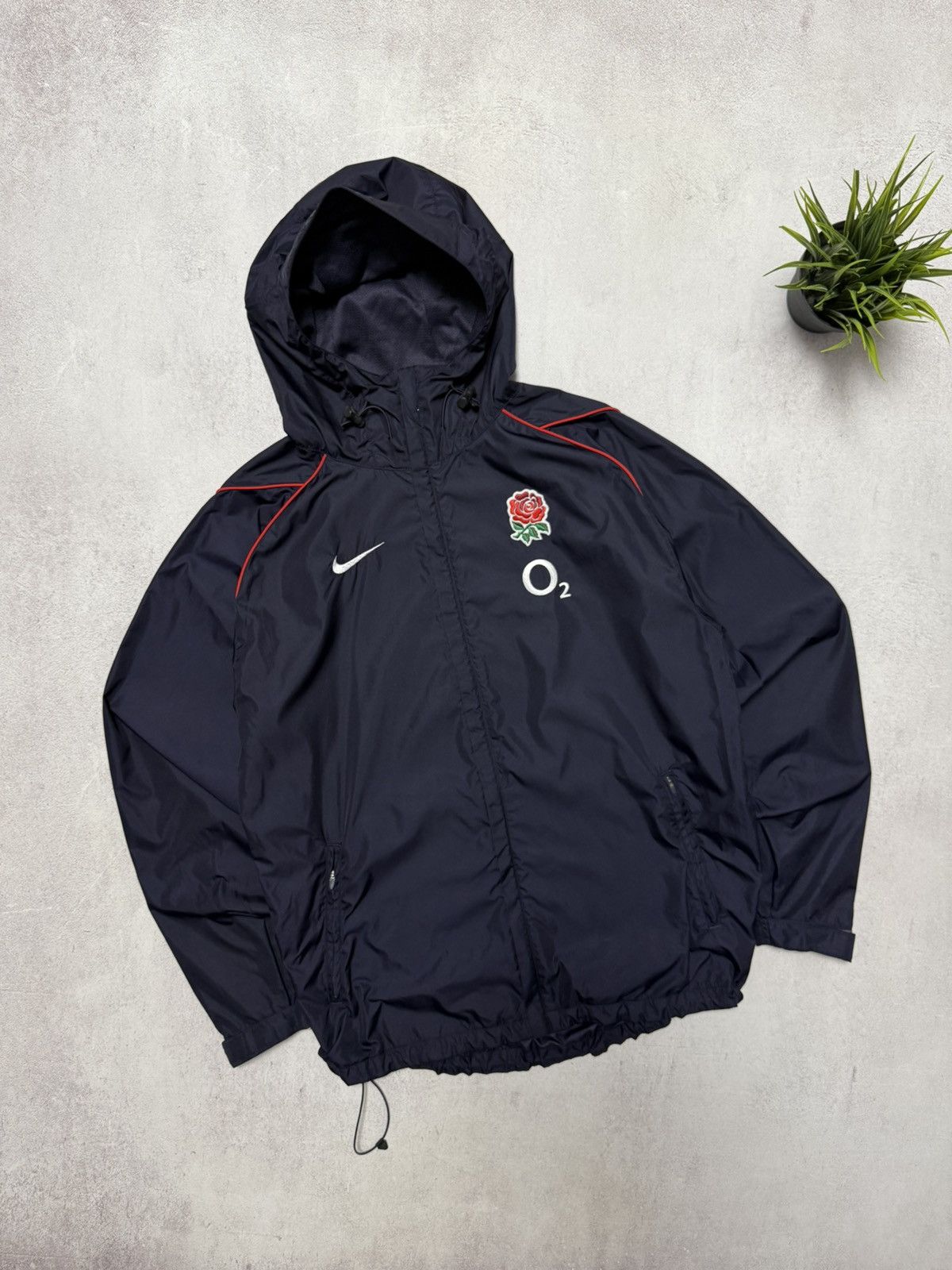 Nike × Vintage Vintage Nike England Rugby Jacket Nylon Windbreaker 90s Size US L / EU 52-54 / 3 - 1 Thumbnail