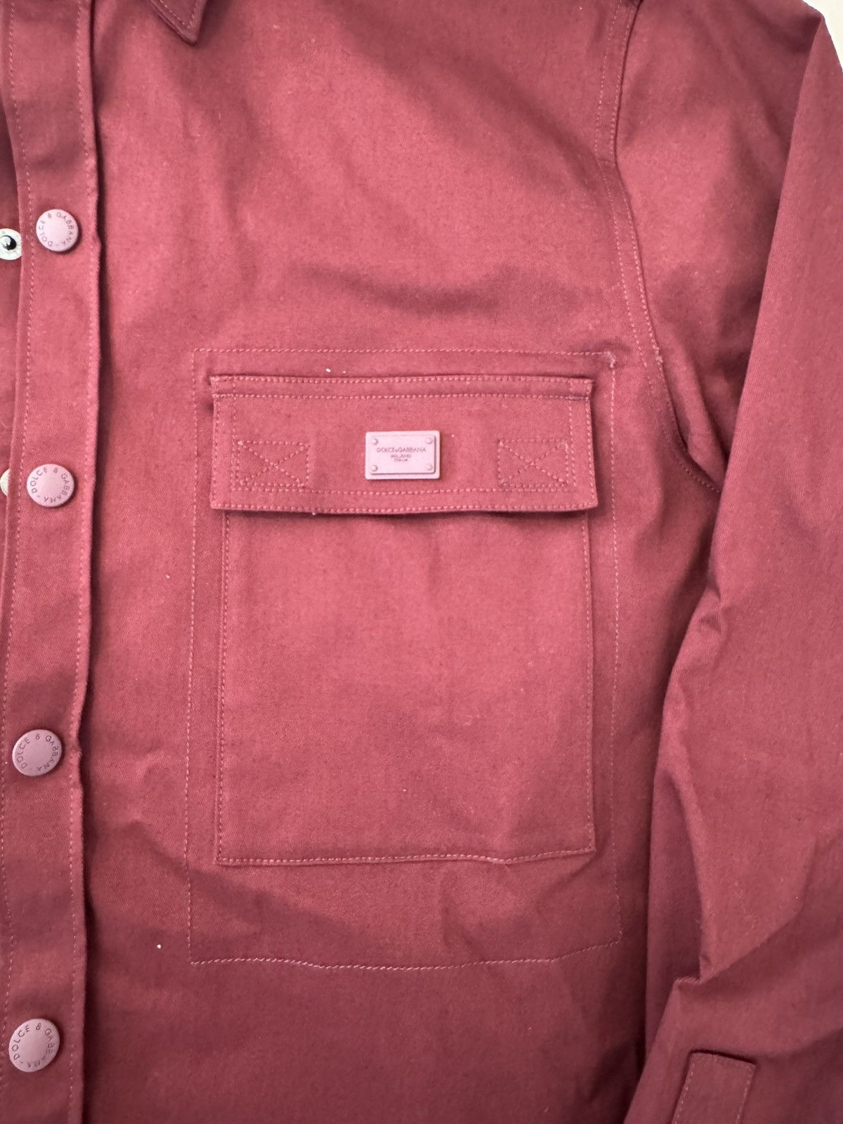 Dolce & Gabbana Dolce & Gabbana cotton overshirt with tag in Bordeaux Size US L / EU 52-54 / 3 - 5 Thumbnail