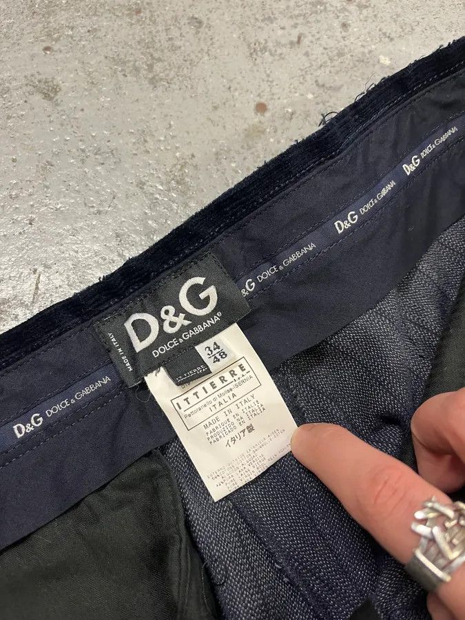 Dolce & Gabbana AW2003 Dolce & Gabbana Corduroy Waistband Grey Tailored Pants Size US 32 / EU 48 - 12 Thumbnail