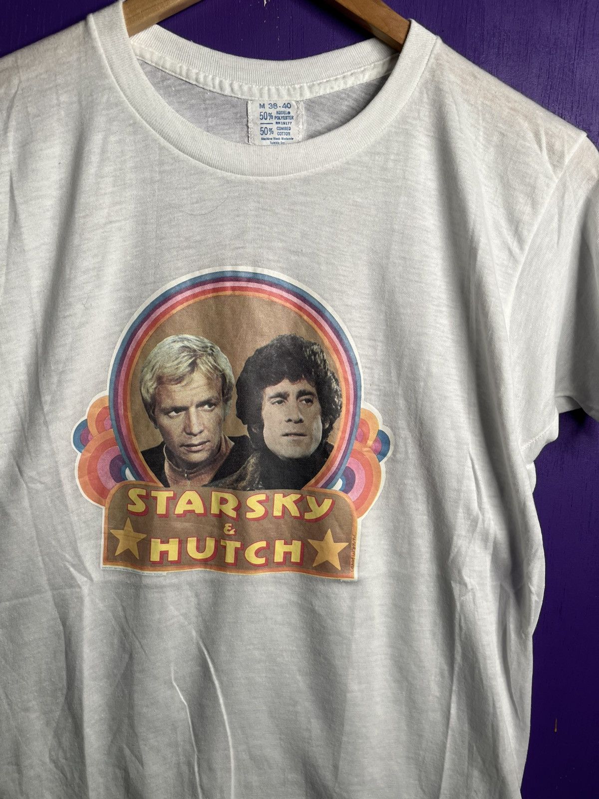 Vintage Vintage 70s Starsky and hutch tv promo t-shirt Size US M / EU 48-50 / 2 - 3 Thumbnail