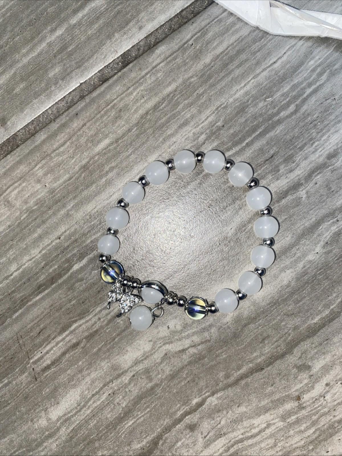 The Unbranded Brand Crystal Moonstone Cat Eye Beads Charm Bracelet Jewelry New Size ONE SIZE - 1 Thumbnail