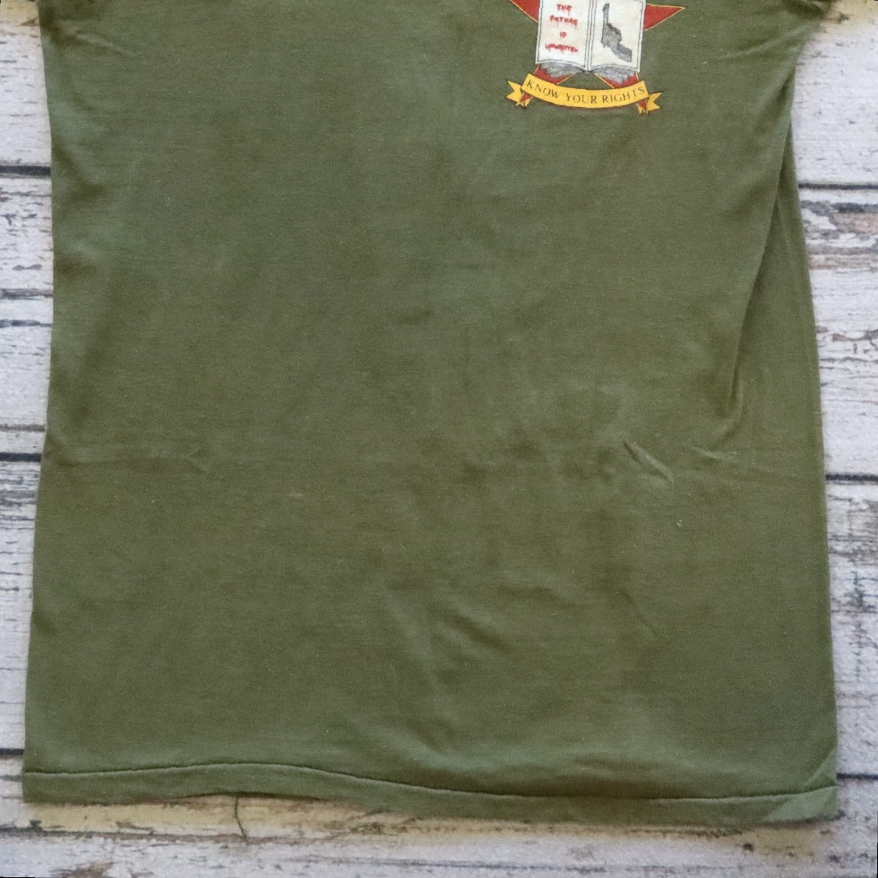 Vintage VINTAGE The Clash Know Your Rights North American Campaign 1982 T-Shirt Shirt Mens L Green Size US L / EU 52-54 / 3 - 4 Thumbnail