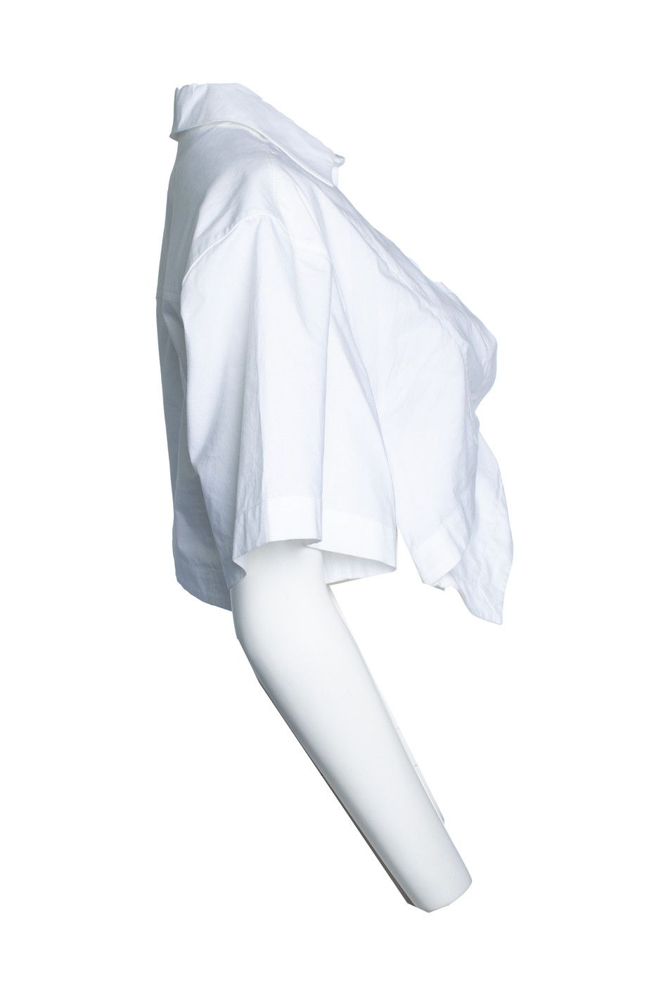 Jacquemus Jacquemus, le splash cropped cotton top in white Size XS / US 0-2 / IT 36-38 - 3 Thumbnail