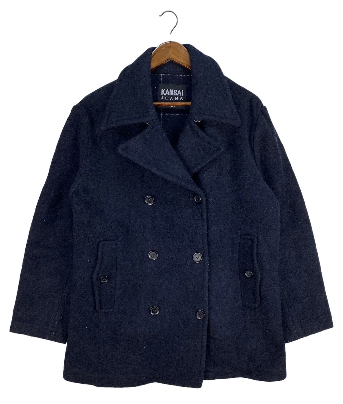 Kansai Yamamoto Kansai Jeans Wool Doublecollar Jacket Size US M / EU 48-50 / 2 - 1 Thumbnail