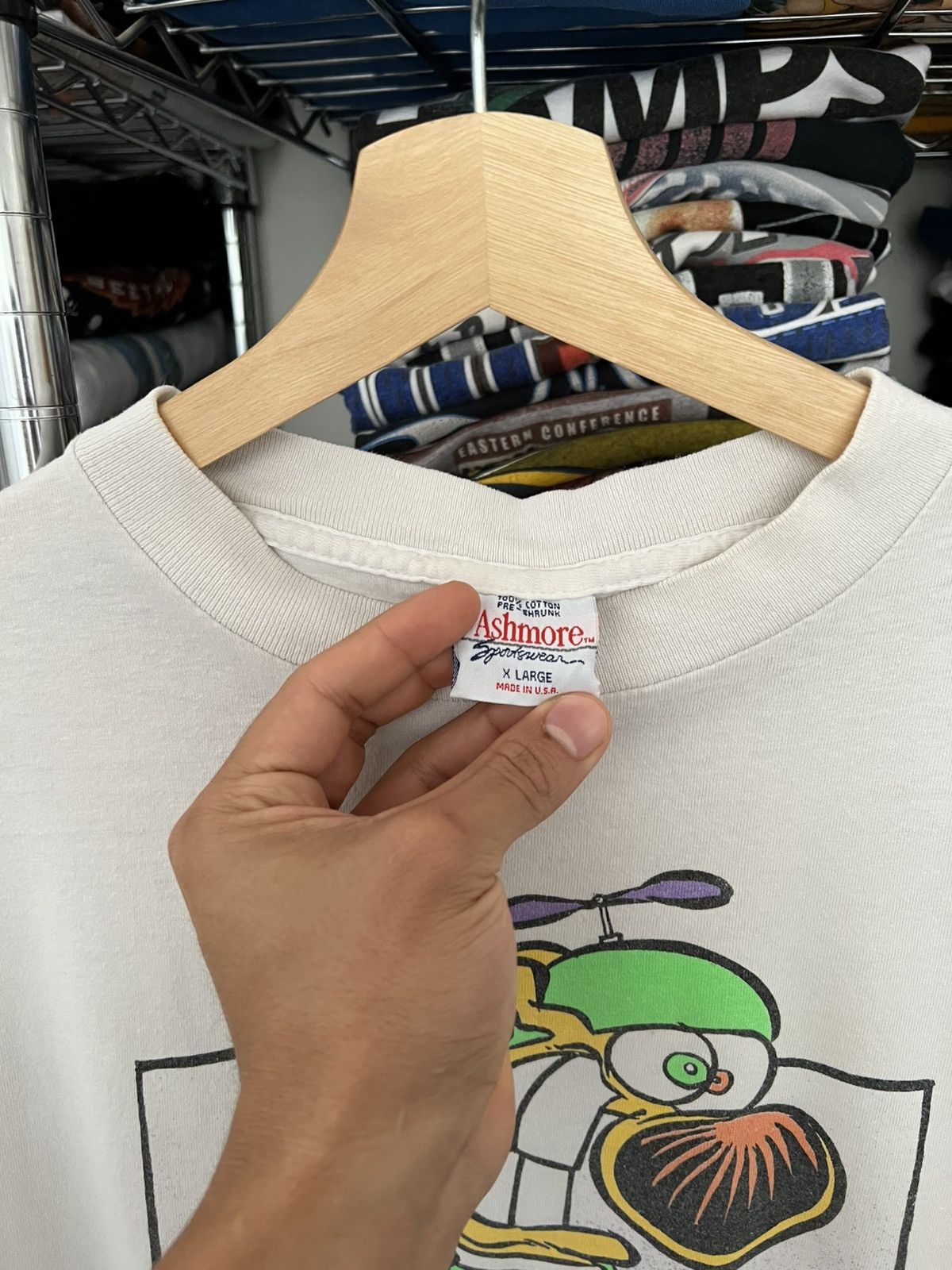 Vintage 1992 Grimmy Dysfunctional by Choice Single Stitch Promo Tee Size US XL / EU 56 / 4 - 4 Thumbnail