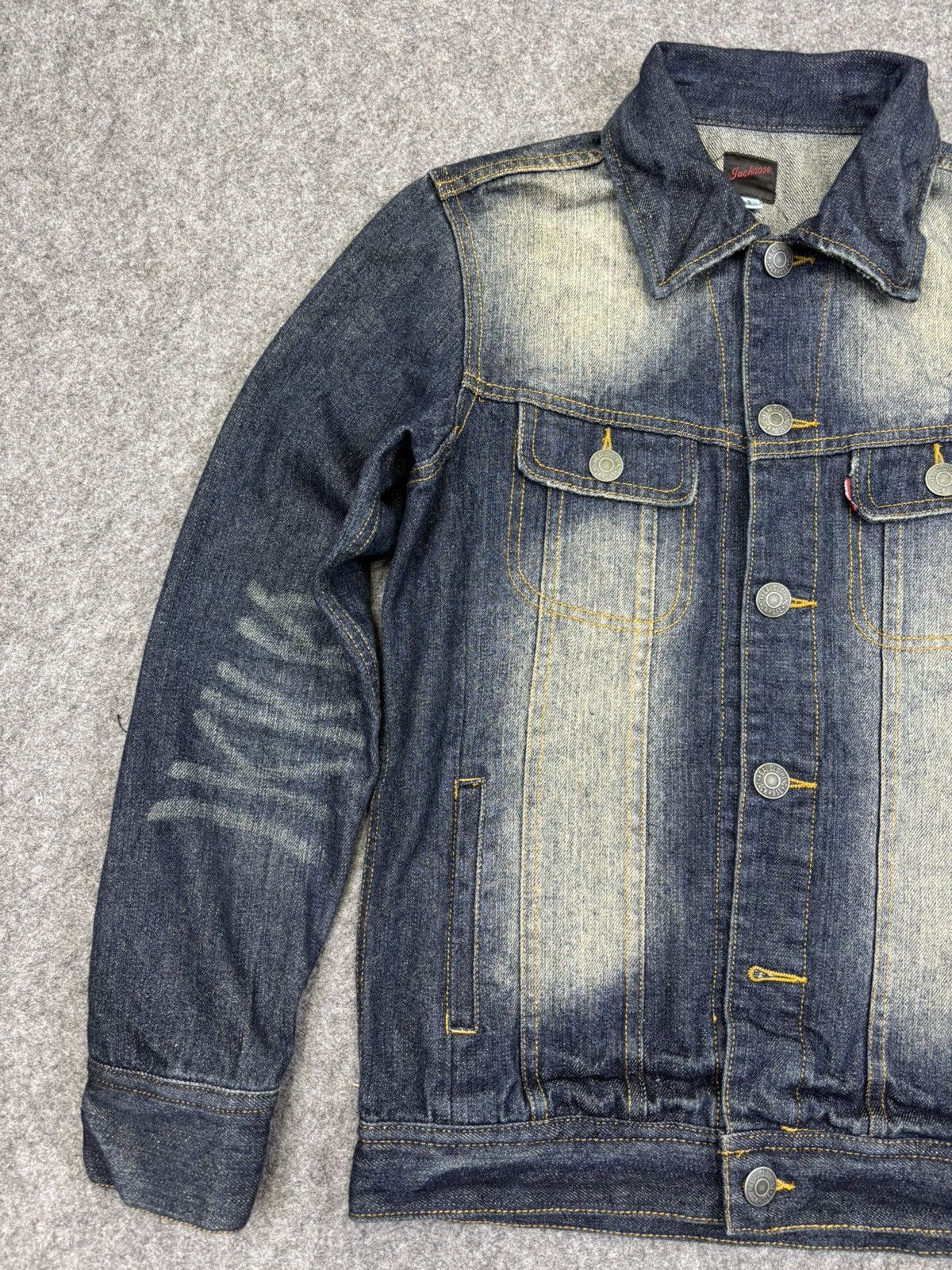 JACKROSE Jackrose Insane Stone Wash Fades Trucker Jacket F819 Size US S / EU 44-46 / 1 - 5 Thumbnail
