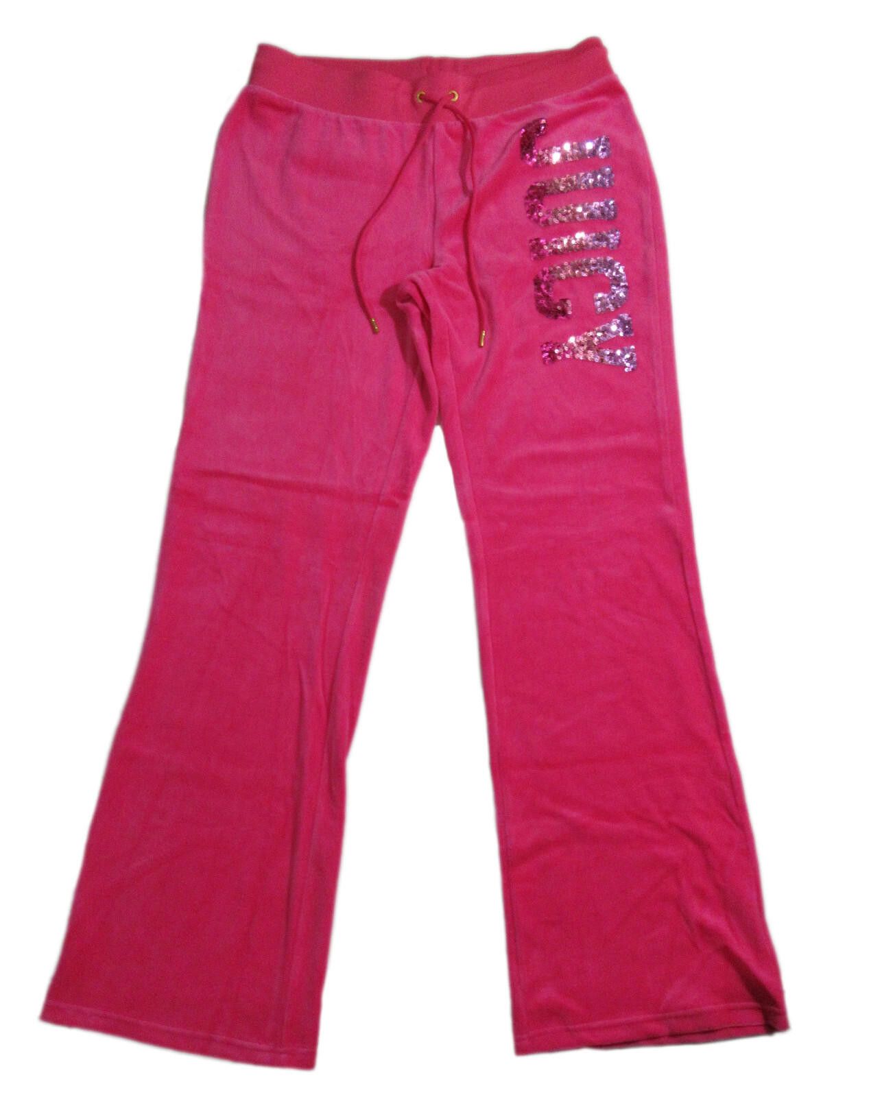 Juicy Couture Jeans Juicy Couture Velour Sweatpants Pink with Bling Sequins NWT Size 32" / US 10 / IT 46 - 1 Thumbnail