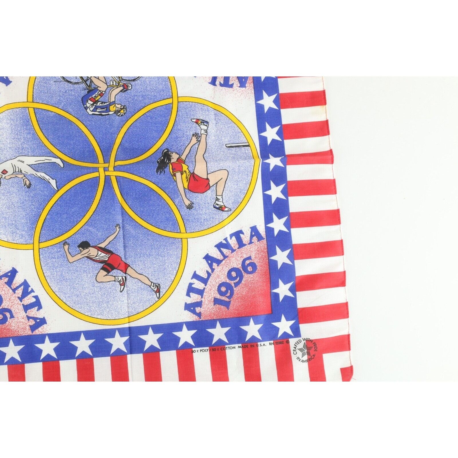 Vintage Vintage 90s 1996 Olympics Atlanta Bandana Handkerchief Size ONE SIZE - 4 Thumbnail