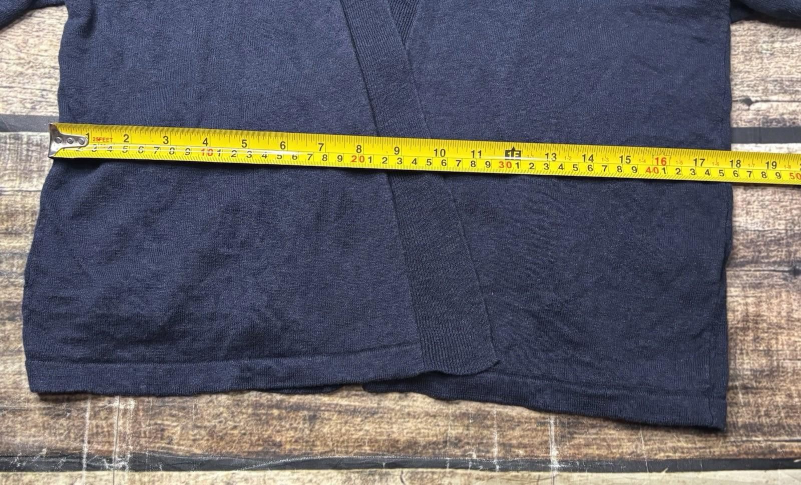 Other J Jill Cardigan Sweater Womens Large Linen Blend Open Navy Size L / US 10 / IT 46 - 11 Thumbnail