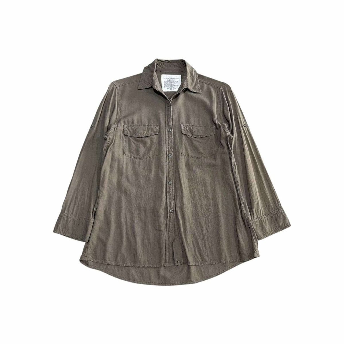 Japanese Brand 🔥Sick Y2K Goa Linen Rayon Shirt 3/4 Sleeve Military Size US M / EU 48-50 / 2 - 1 Thumbnail