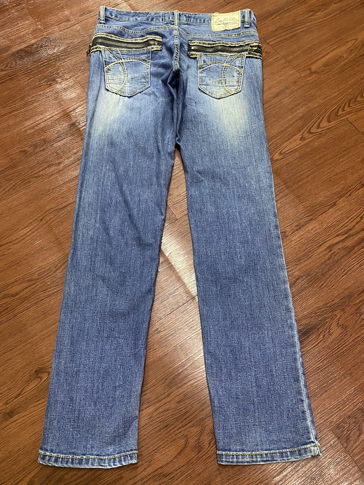 Japanese Brand Japanese Brands Lolita Y2K Distressed Skinny Jeans Size US 32 / EU 48 - 2 Thumbnail