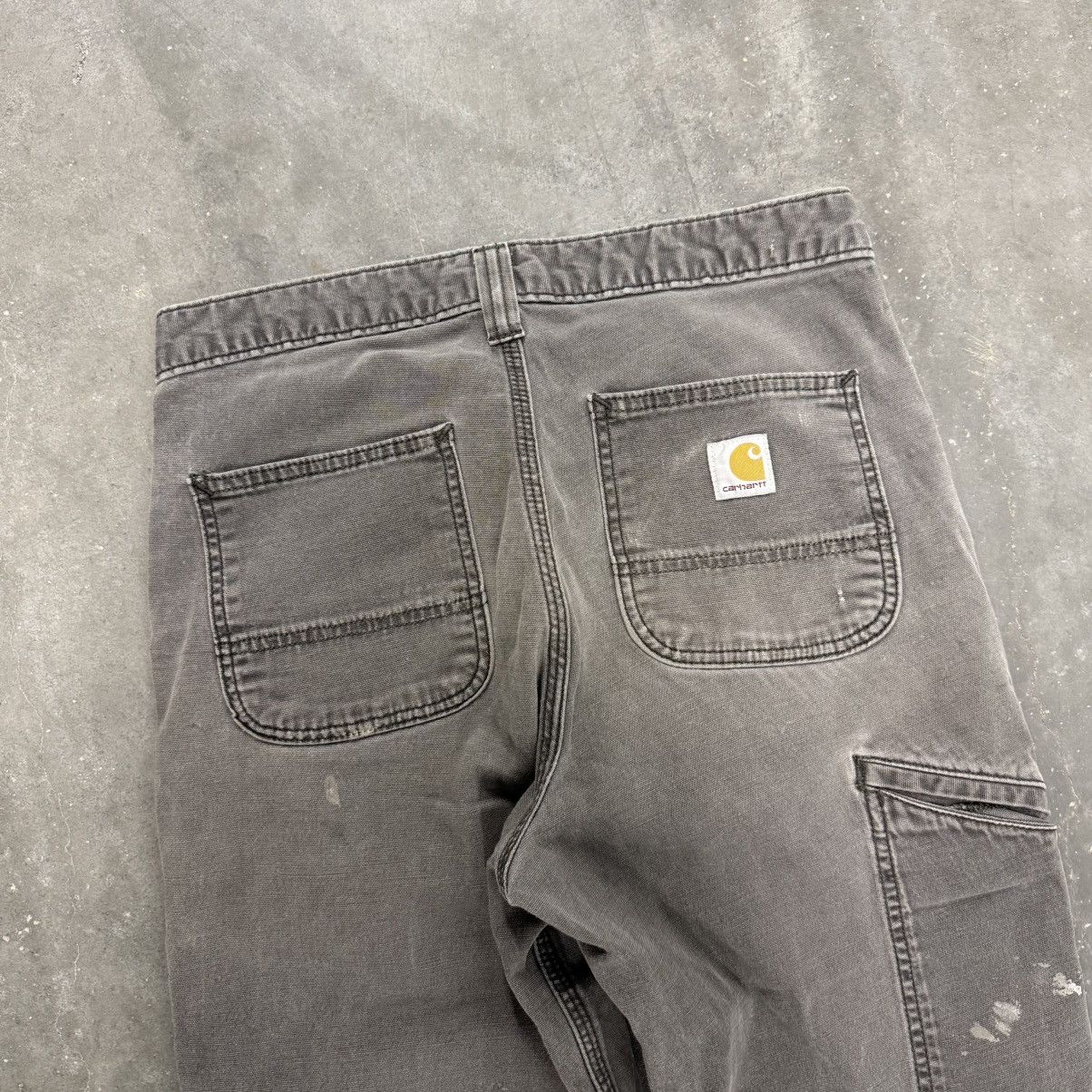 Carhartt × Vintage VTG Fucked Up Carhartt Paint Splatter Distressed Work Pants Size US 30 / EU 46 - 13 Thumbnail