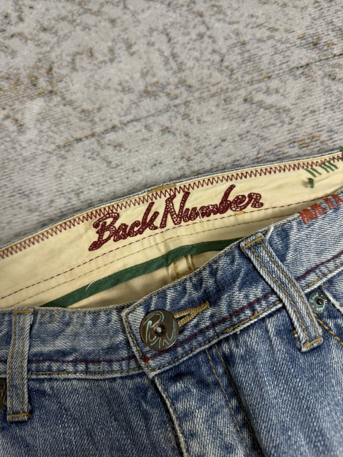 Tornado Mart Back number y2k style denim pants Size US 32 / EU 48 - 8 Thumbnail