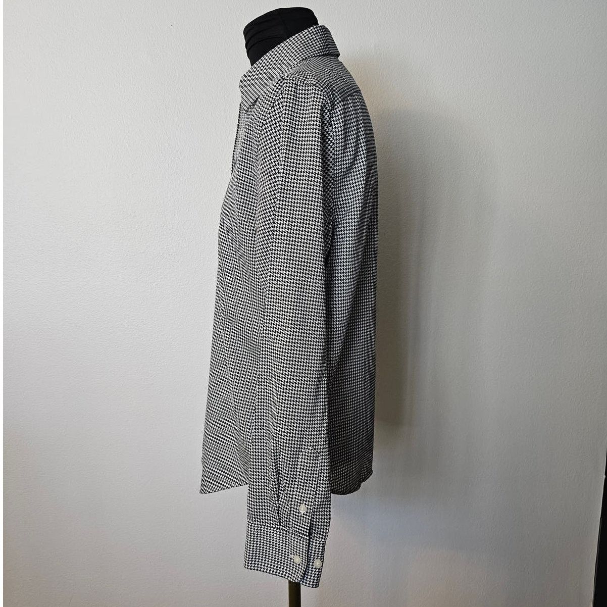 Chaps CHAPS Cotton Houndstooth Casual Button Front Shirt Top M Size M / US 6-8 / IT 42-44 - 2 Thumbnail
