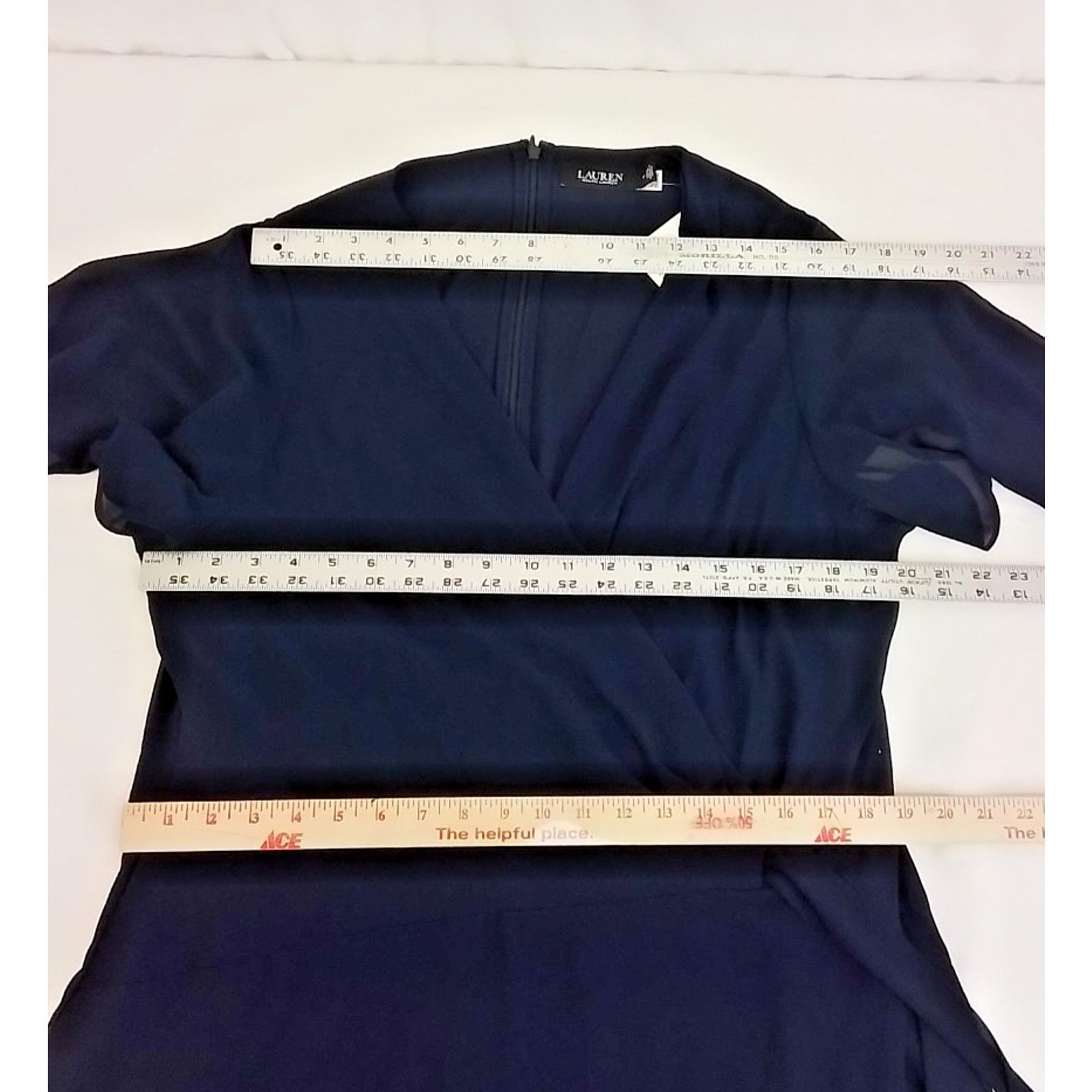 Lauren Ralph Lauren Lauren Ralph Lauren Dress Women's 18 Blue Chiffon W/ Tags Size XXL / US 16-18 / IT 52-54 - 14 Thumbnail