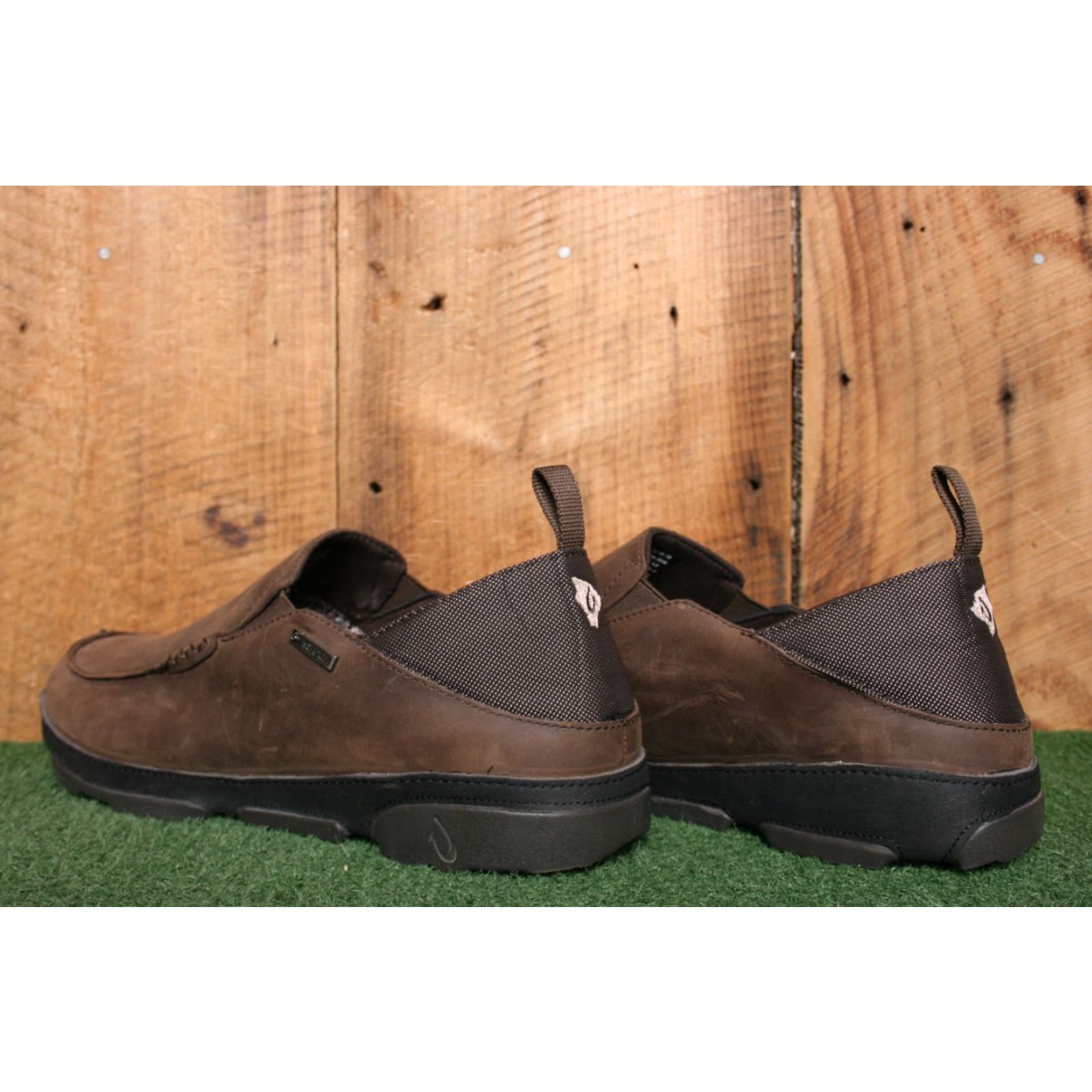Olukai OLUKAI Na'i Waterproof Leather Slip On Loafers Brown US 14 EUR 47 Men's Size US 14 / EU 47 - 3 Thumbnail