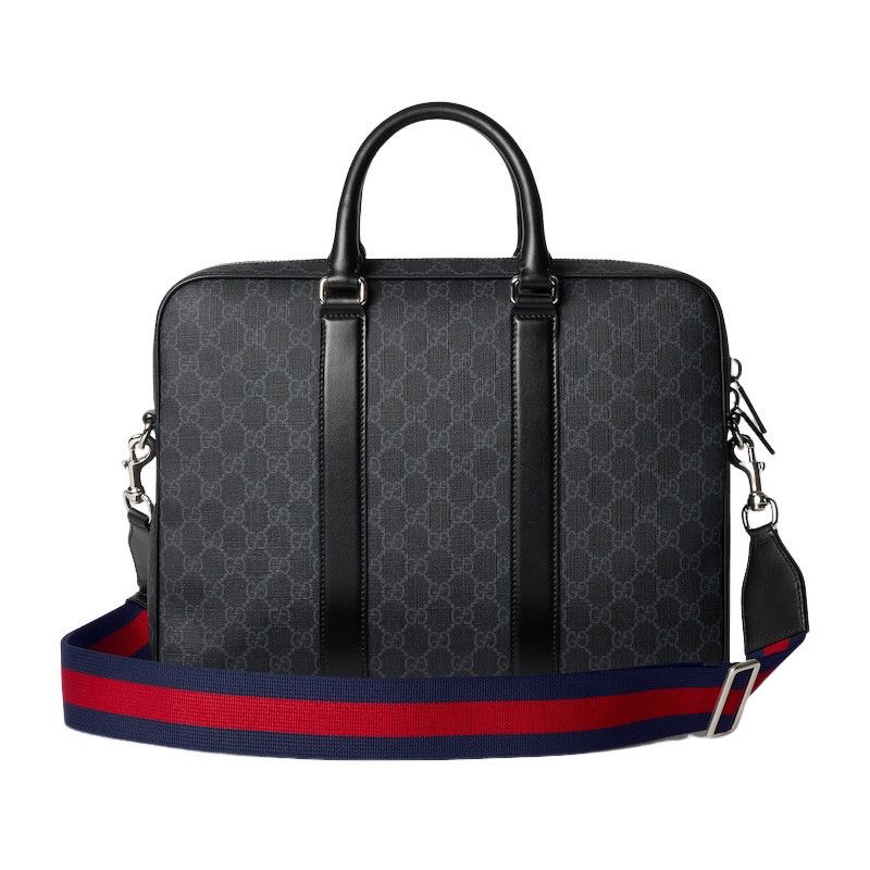 Gucci GUCCI $2350 Medium Black GG Canvas Briefcase New & Authentic Size ONE SIZE - 3 Thumbnail