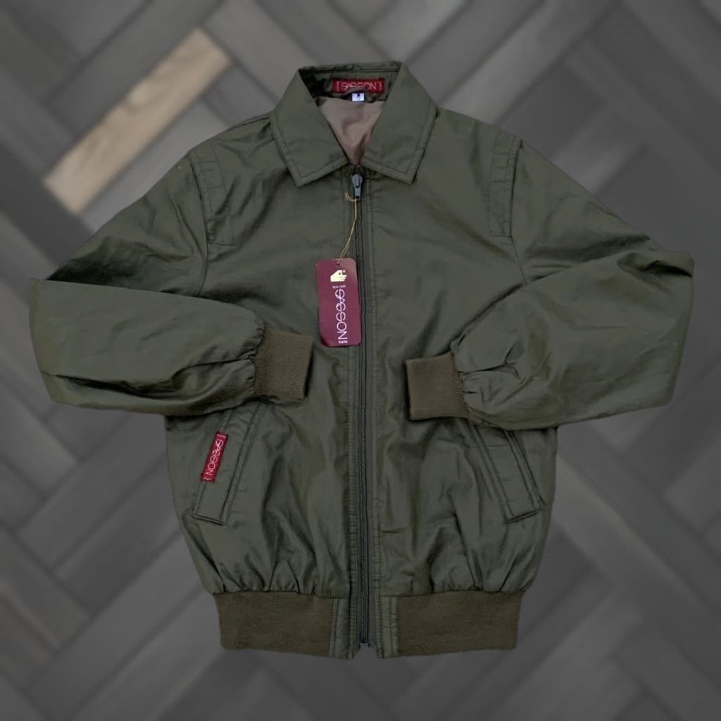 Vintage VINTAGE Sasson New York Paris Windbreaker Jacket 1980s Size S Green Women Mens Small Olive Army Green Jacket Size S / US 4 / IT 40 - 1 Thumbnail