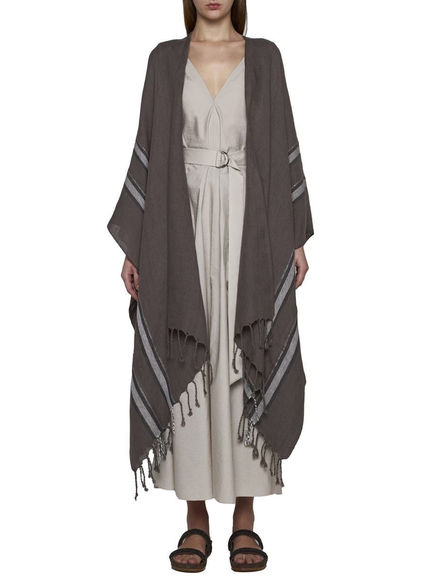Brunello Cucinelli o1y0725 Size : OS / Cloak in Taupe Size ONE SIZE - 4 Thumbnail