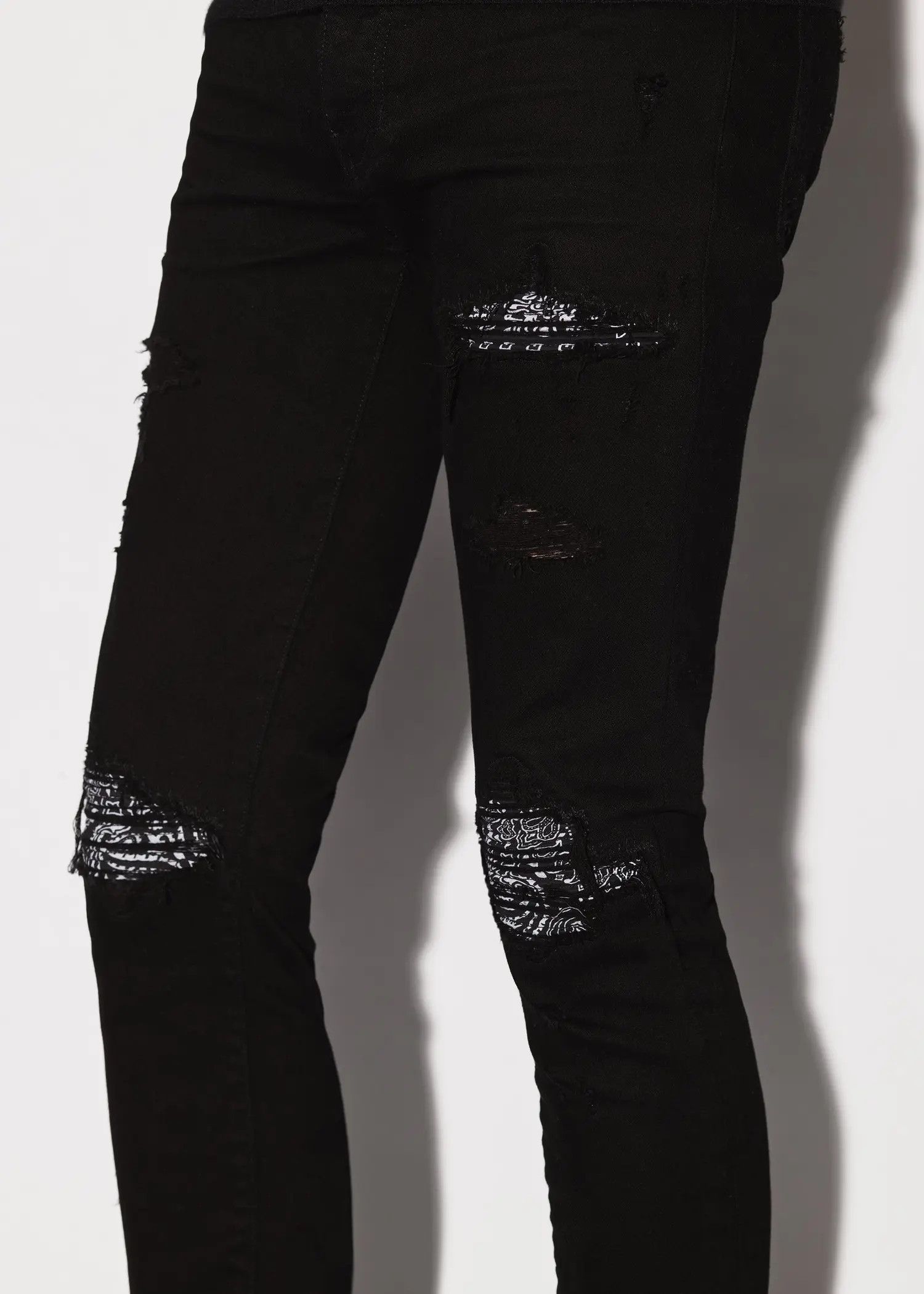 Amiri oc11z0526 Suede MX1 Bandana Jeans in Black Size US 36 / EU 52 - 5 Thumbnail