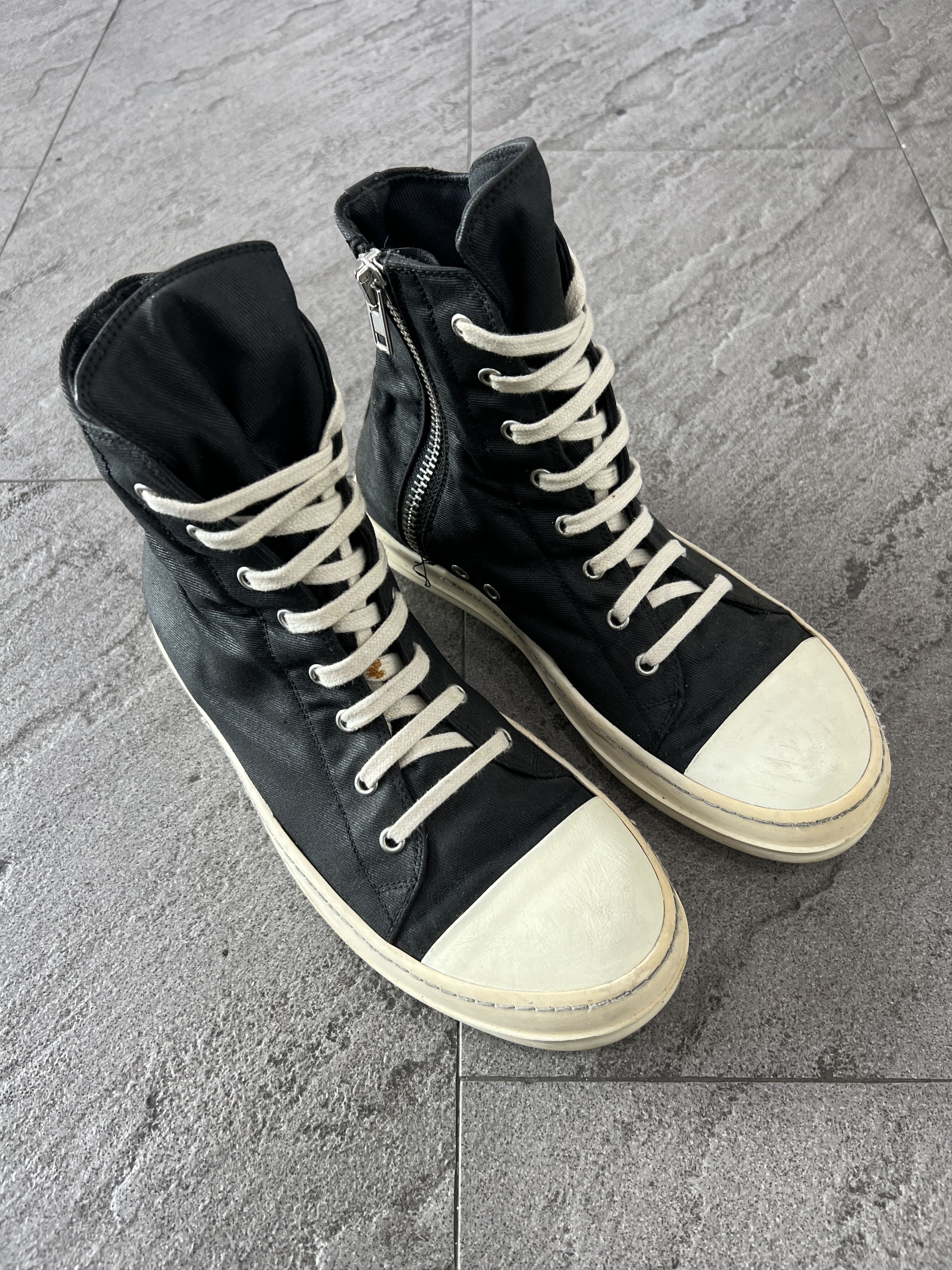 Rick Owens Drkshdw Rick Owens DRKSHDW Ramones black canvas Size US 7 / EU 40 - 8 Thumbnail