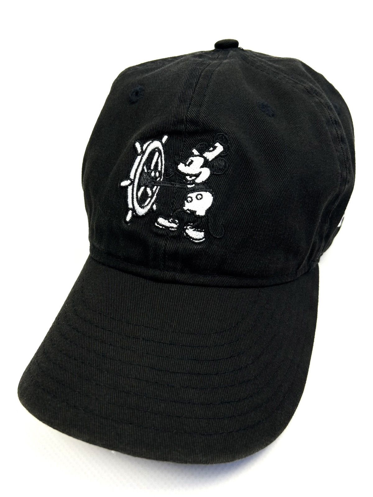 Disney rare Mickey Mouse Vintage New Era x Disney Cap Black Hat Y2K Size ONE SIZE - 4 Thumbnail