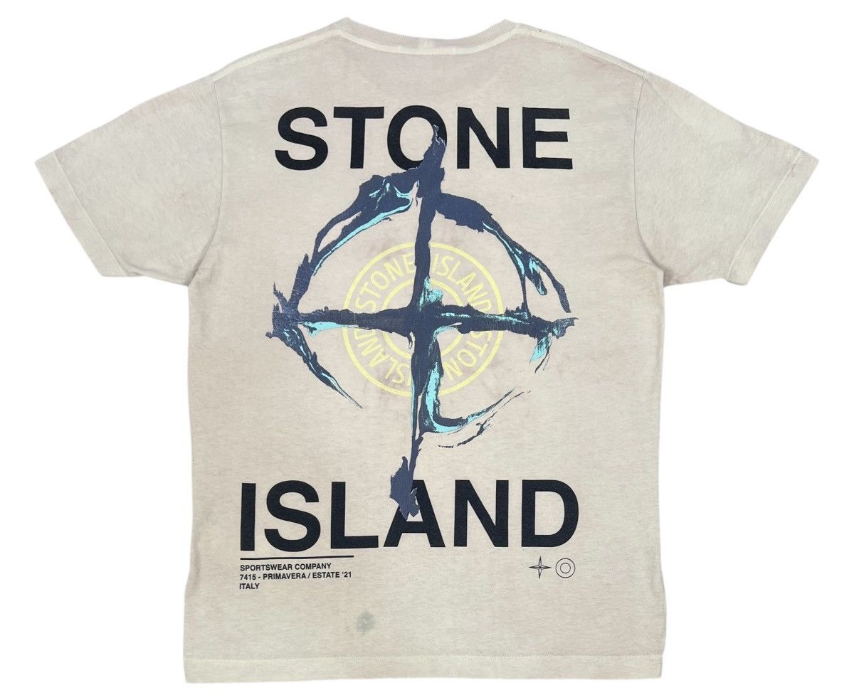 Stone Island STONE ISLAND Marble Three T-shirt 'Lemon' Size US M / EU 48-50 / 2 - 1 Thumbnail