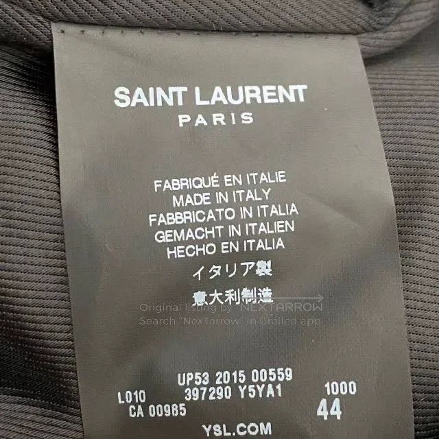 Saint Laurent Paris Saint Laurent Paris Solid color zipper classic long-sleeve Size US S / EU 44-46 / 1 - 5 Thumbnail
