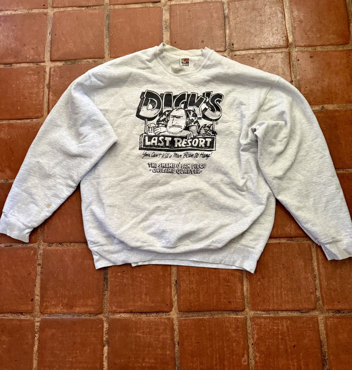 Fruit Of The Loom 90s DICKS LAST RESORT Sweater Size US XXL / EU 58 / 5 - 1 Thumbnail