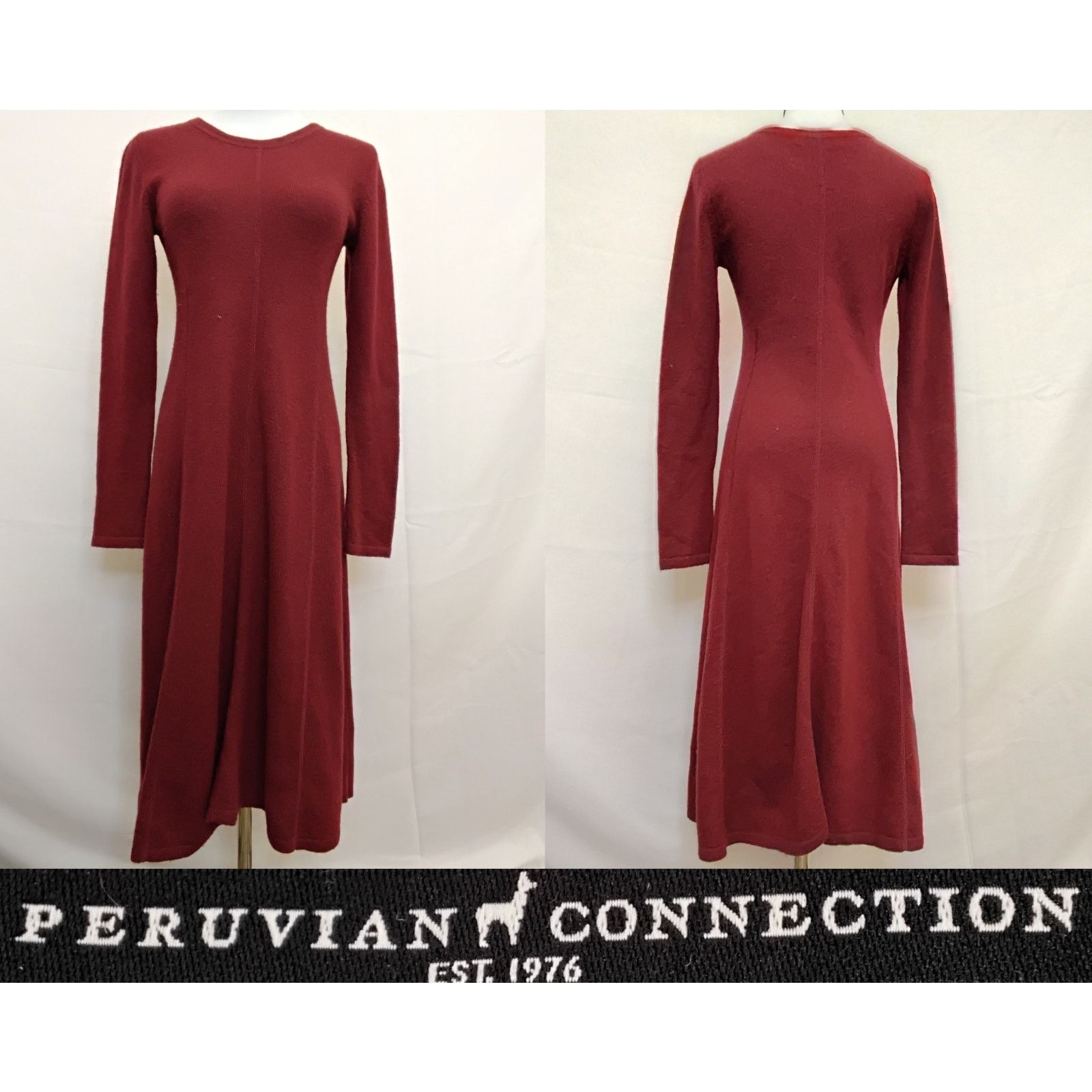 Other Peruvian Connection Knit Dress Women's XS Red 100% Alpaca Size XS / US 0-2 / IT 36-38 - 1 Thumbnail