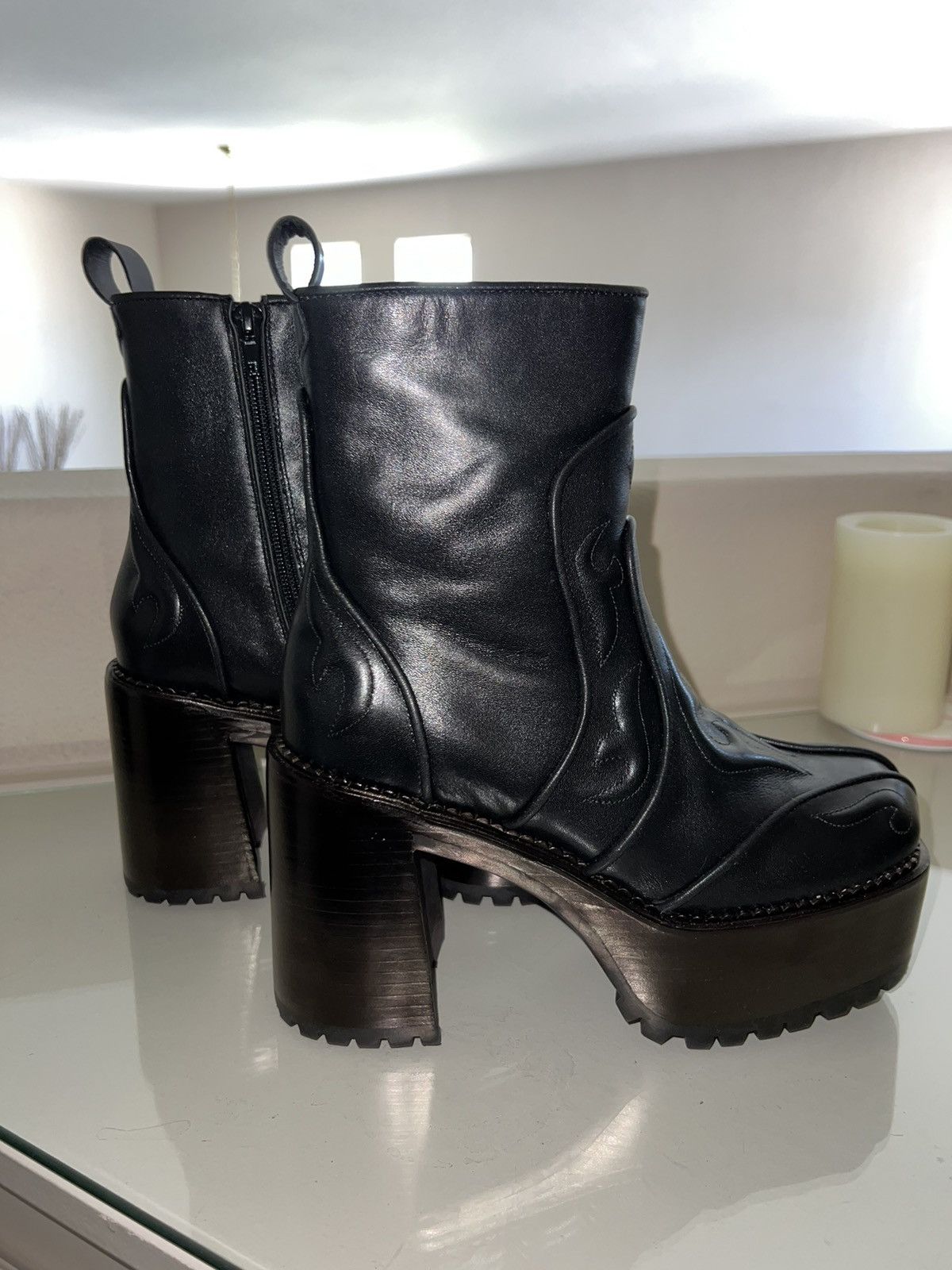 Jeffrey Campbell Jeffery Campbell Dead Wrong Platform Boots Size US 7 / IT 37 - 3 Thumbnail