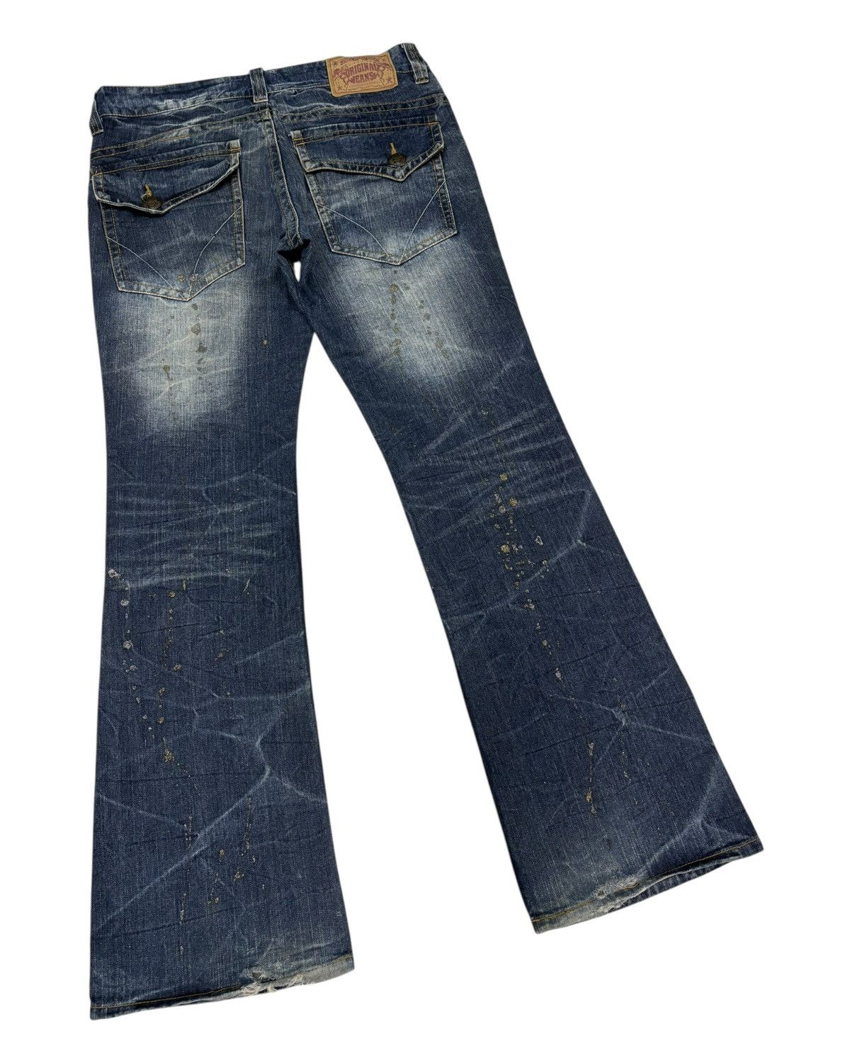 Flared Jeans Skulls Original Japanese Bootcut Distressed