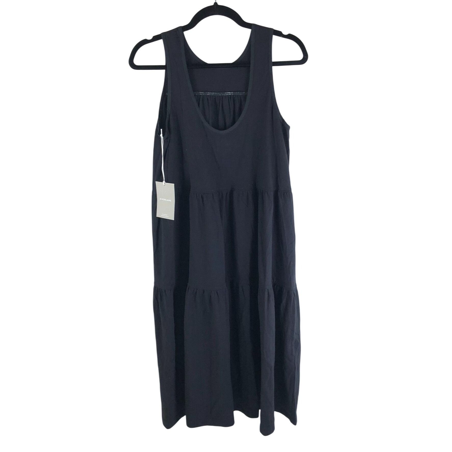 Everlane Everlane The Weekend Tiered Dress Sleeveless Low Back Scoop Size S / US 4 / IT 40 - 2 Thumbnail