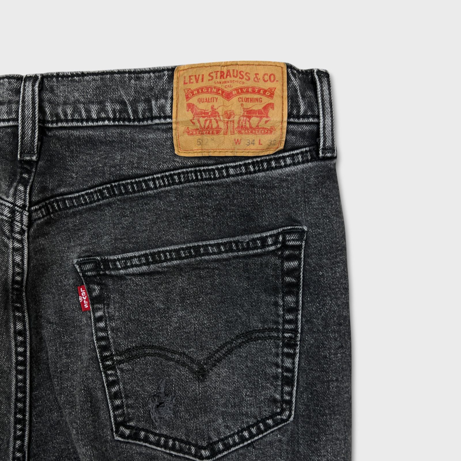 Levi's × Vintage Levi's 512 Jeans 34x30 Slim Taper Leg Distressed Stretch Size US 34 / EU 50 - 8 Thumbnail