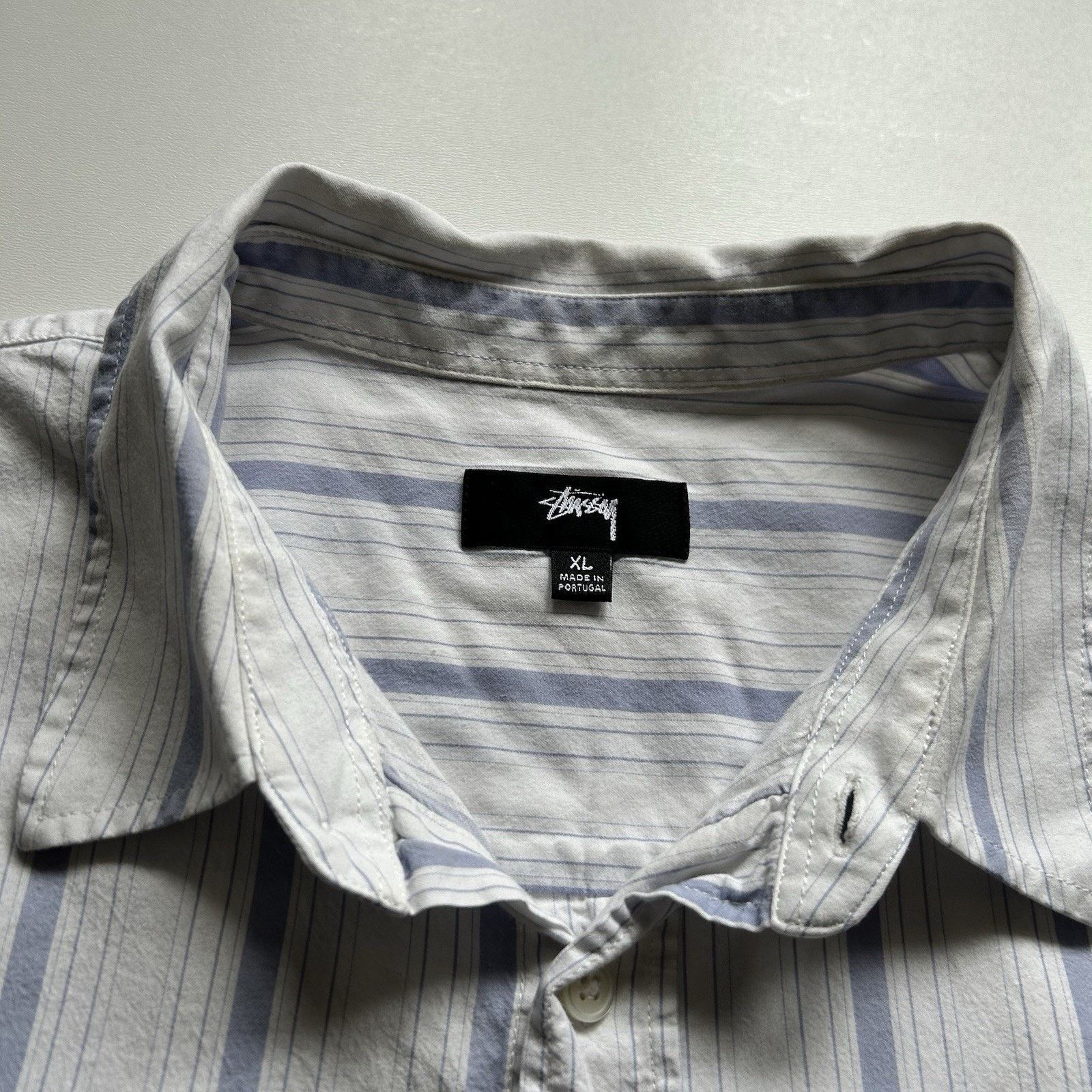 Stussy Vintage Stussy Shirt Size XL Button Up Striped Pocket Logo Size US XL / EU 56 / 4 - 4 Thumbnail