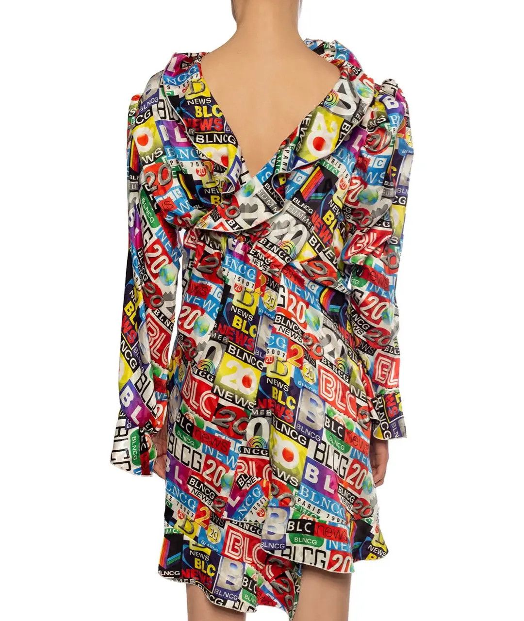 Balenciaga o1y0625 Mini Dress in Multicolor Size M / US 6-8 / IT 42-44 - 2 Thumbnail