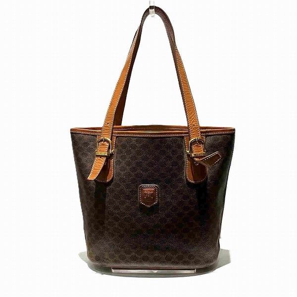 Celine Celine Celine Macadam Bag PVC Leather Shoulder Handbag Canvas Shoulder Bag in Fair Condition Size ONE SIZE - 1 Thumbnail