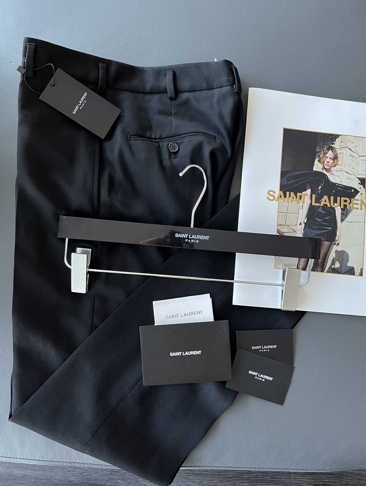 Hedi Slimane × Saint Laurent Paris × Yves Saint Laurent Super Rare Saint Laurent Hedi Slimane Tux Pant Brand New Size US 26 / EU 42 - 2 Thumbnail