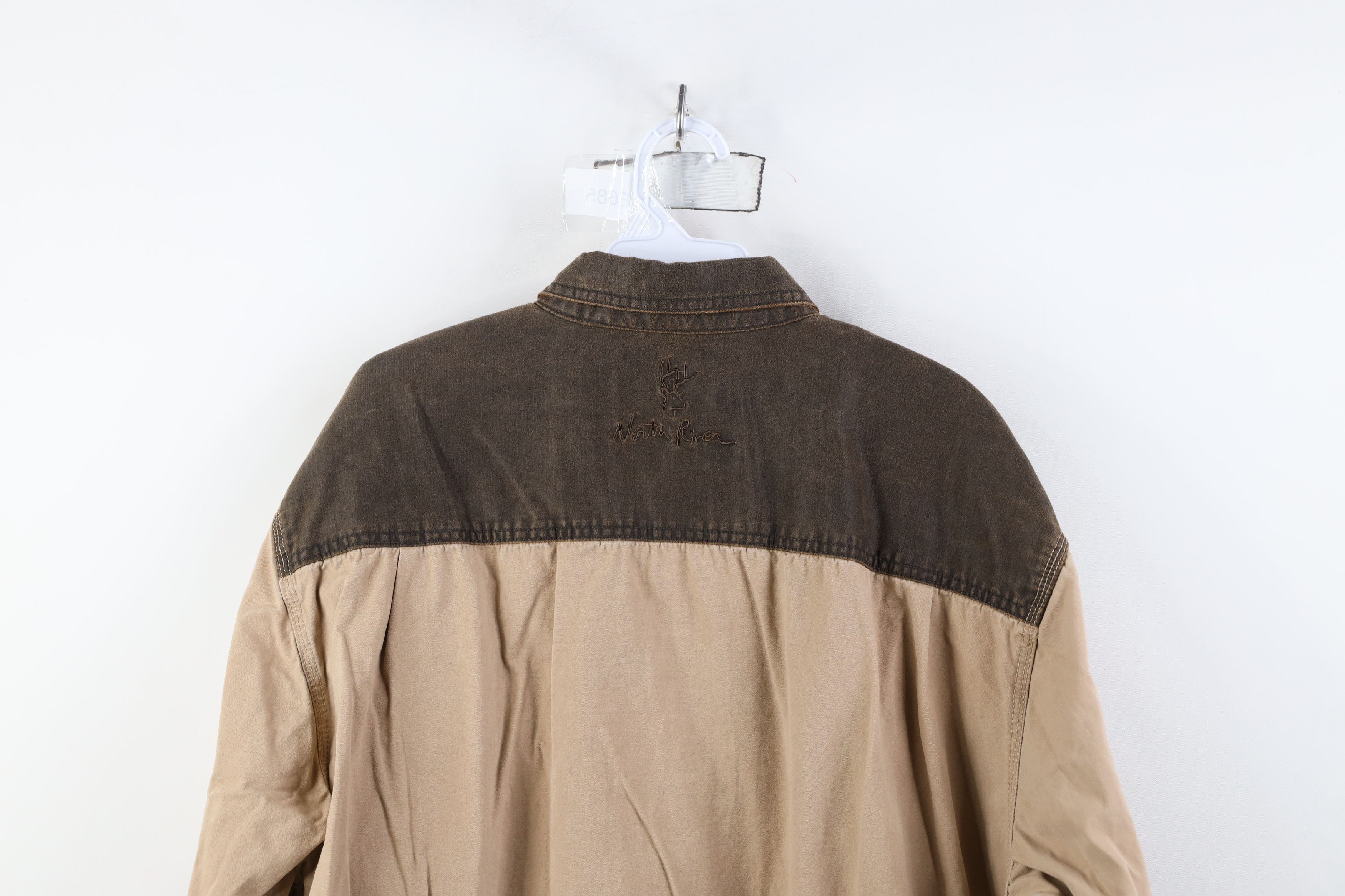 Vintage Vintage 90s Streetwear Cotton Trim Shooting Button Shirt Size US XL / EU 56 / 4 - 14 Thumbnail
