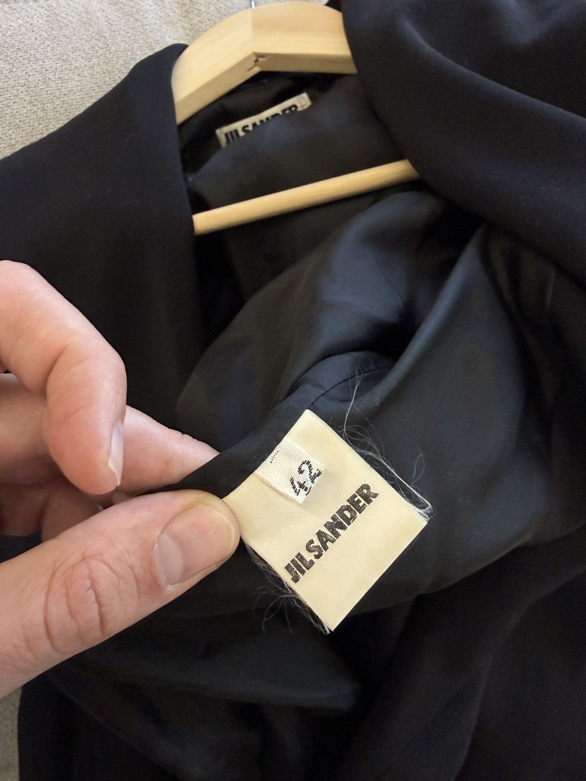 Jil Sander Archive 80-90s Jil Sander + West Germany Black Dress Coat Size M / US 6-8 / IT 42-44 - 10 Thumbnail