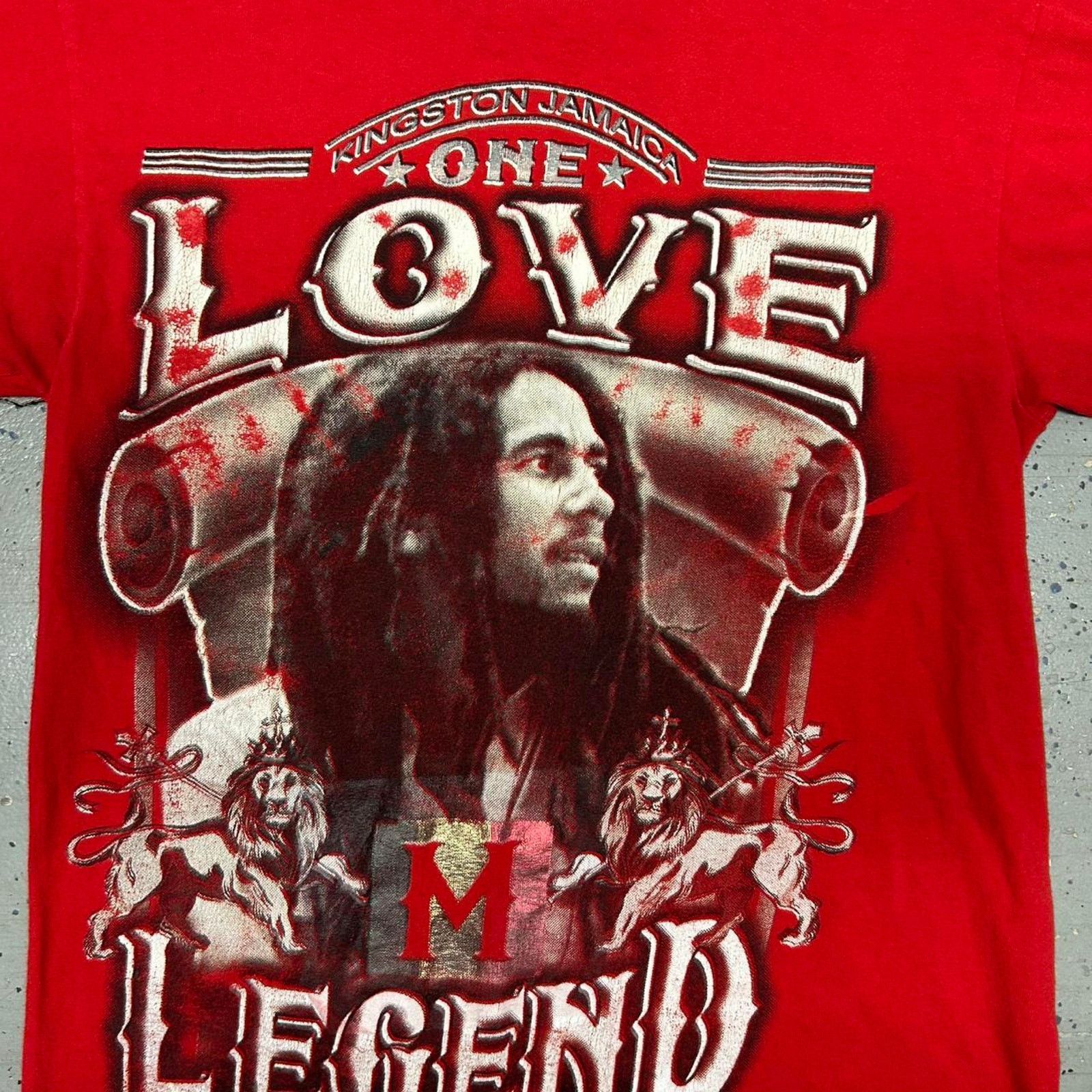 Other Red Y2K Bob Marley graphic tee Size US M / EU 48-50 / 2 - 2 Thumbnail