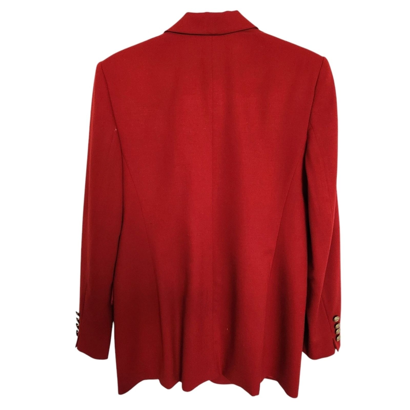 Lauren Ralph Lauren Lauren Ralph Lauren Crested Wool Blazer Red 8 Preppy 90s Size M / US 6-8 / IT 42-44 - 2 Thumbnail