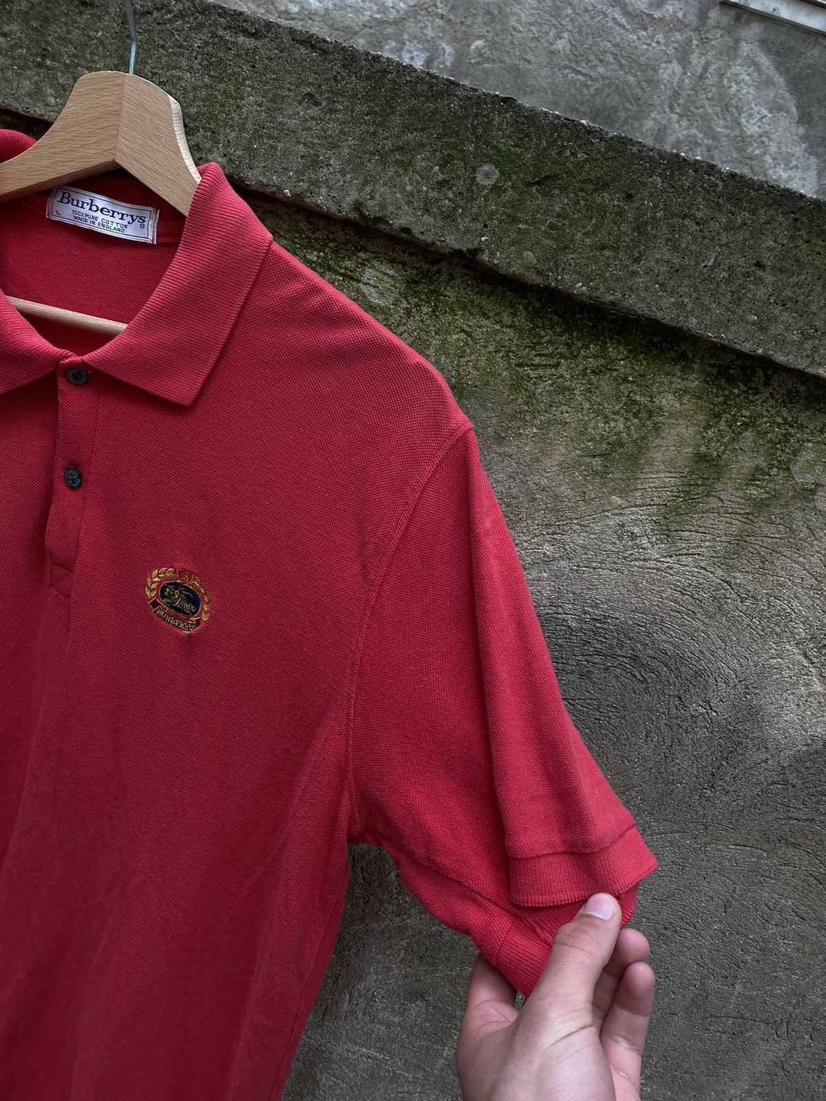 Burberry × Vintage Vintage Burberry’s Small Embroidered Logo Polo T-Shirt Size US L / EU 52-54 / 3 - 5 Thumbnail