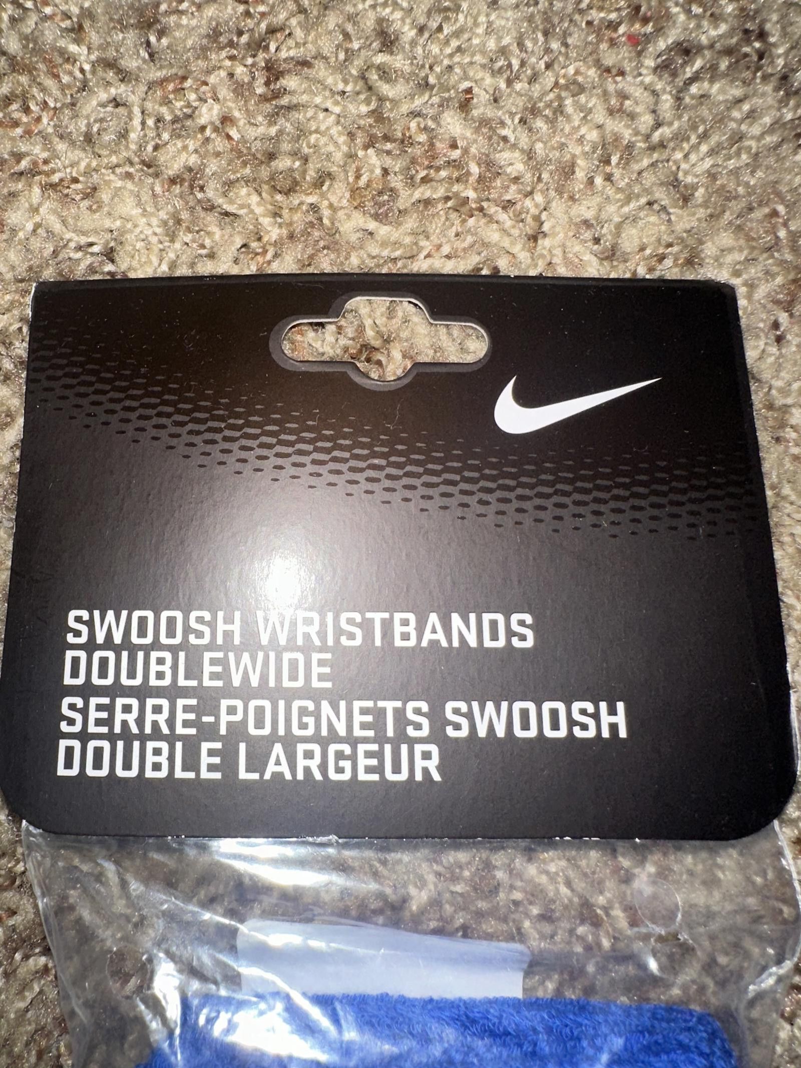 Nike Nike 2 #26 Blue Double Wide Wrist Bands 2017 Size ONE SIZE - 2 Thumbnail