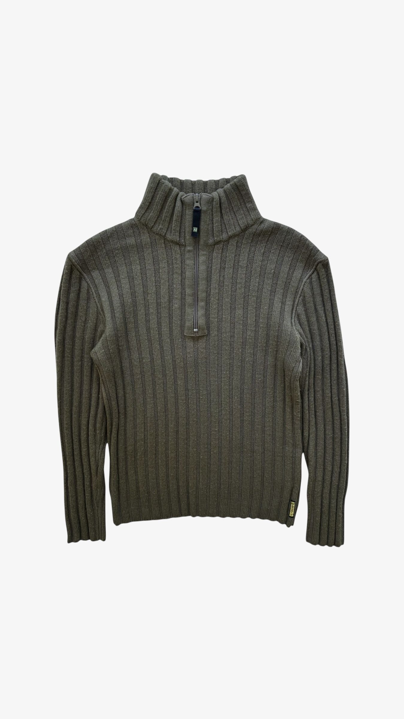 Armani Vintage Y2K Women's Armani Quarter Zip Wool Blend Fleece Size S / US 4 / IT 40 - 1 Thumbnail