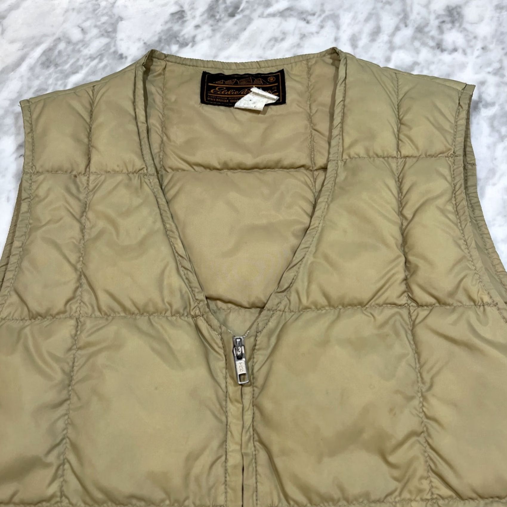 Eddie Bauer VINTAGE Eddie Bauer Goose Down Vest Men M Tan Pockets Zipper Outdoors 1970s Size US M / EU 48-50 / 2 - 2 Thumbnail