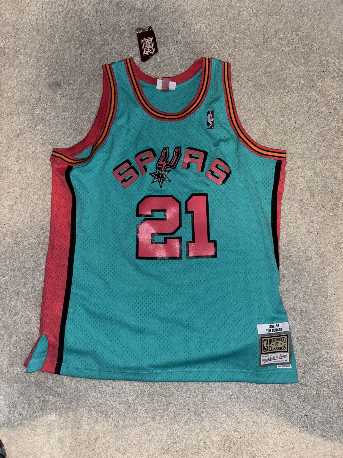 image of Tim Duncan 1998/1999 Vintage Jersey in Blue, Men's (Size XL)