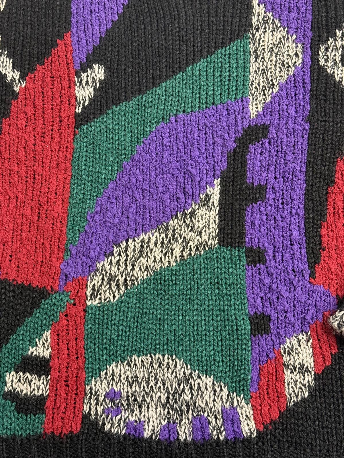 Oakton Limited Vintage Hand Knit Sweater Cubic / Geometric Art Oakton - L Size US L / EU 52-54 / 3 - 3 Thumbnail