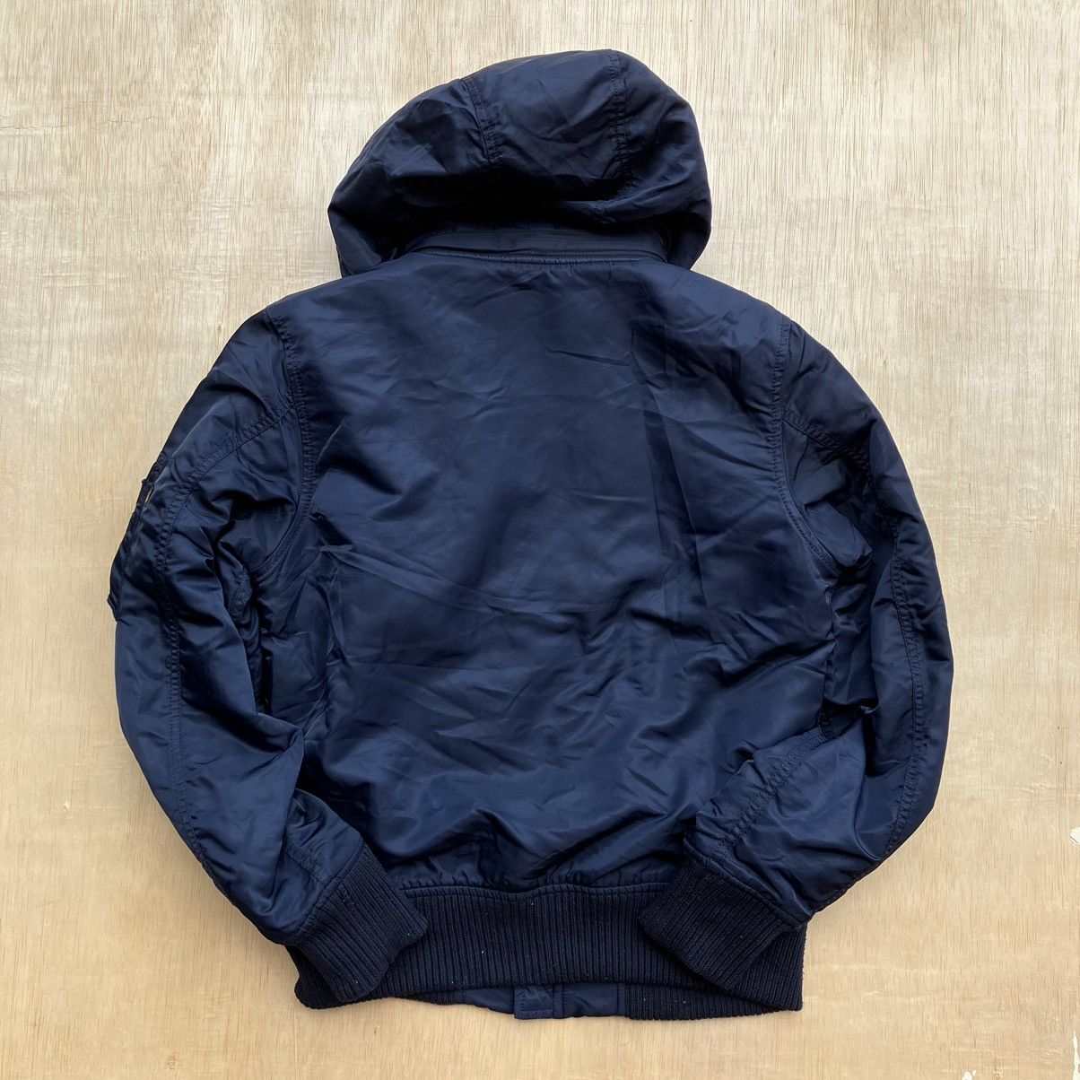 Alpha Industries ALPHA INDUSTRIES HOODED BOMBER JAVKET NAVY Size US M / EU 48-50 / 2 - 9 Thumbnail