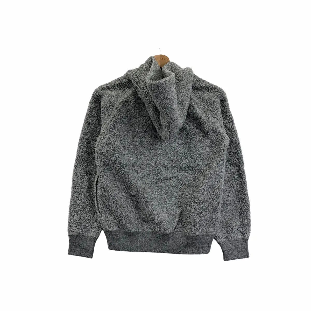 Vintage Vtg GYMPHLEX ENGLAND Gray Sherpa Fleece Jacket Hoodie Size S / US 4 / IT 40 - 2 Thumbnail